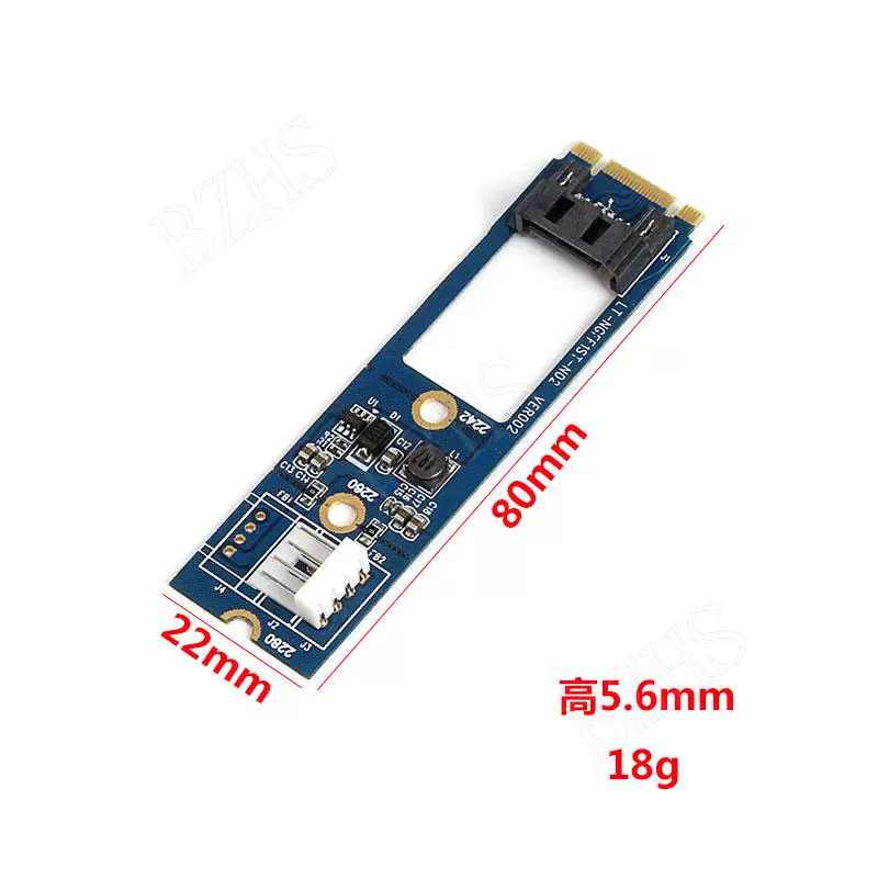 Bảng chuyển đổi ổ cứng thể rắn M.2 SATA III 7 chân sang đầu nối 4 chân công suất thấp M.2