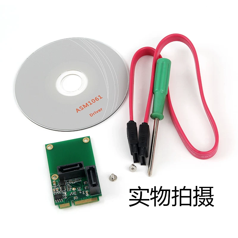 Thẻ mở rộng Mini PCI-E sang SATA3 Thẻ mở rộng ổ cứng Mini PCIE với 2 cổng