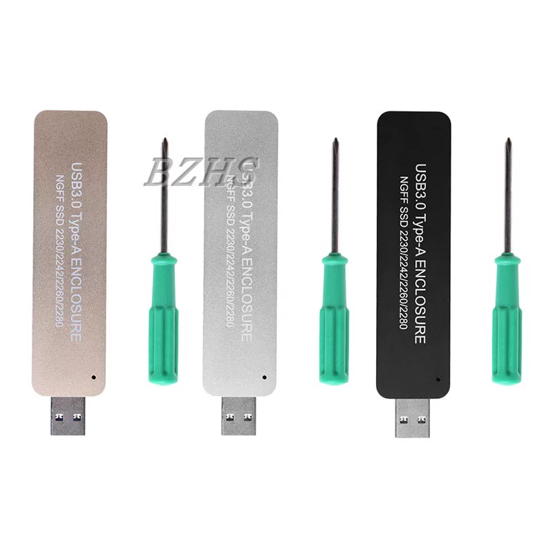 Hộp ổ cứng di động trạng thái rắn m.2 SSD sang USB3.0 hoàn toàn bằng nhôm 2230/2280 loại ổ đĩa U ASM1153E
