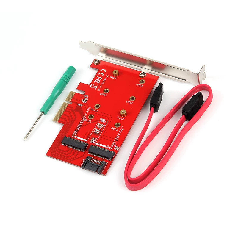 Thẻ chuyển đổi M.2 NVMe SSD sang PCIE X4 M Key B Key giao diện kép PCI-E NVMe