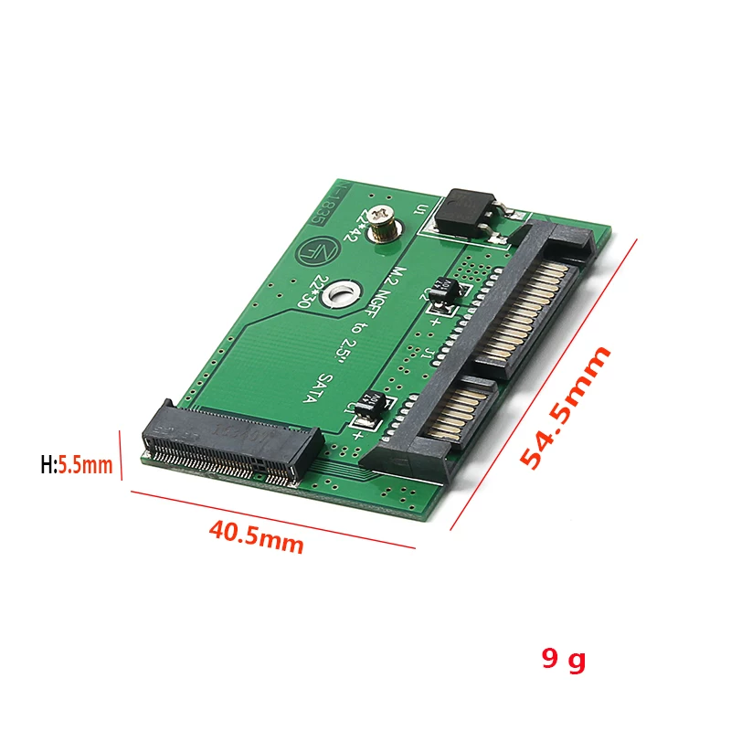 Ổ đĩa thể rắn SSD M.2 sang thẻ chuyển đổi 2.5inch SATA3 M.2 sang 2.5 SATA nửa chiều cao