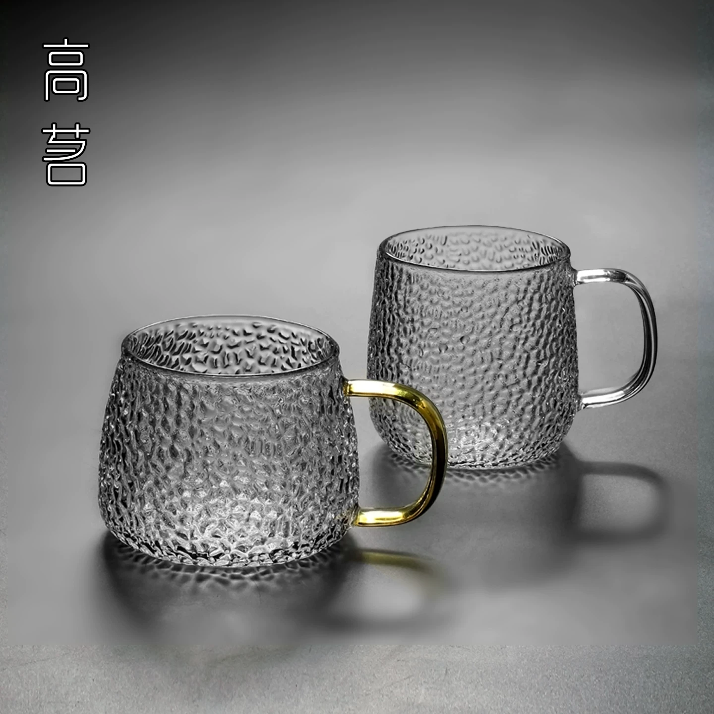 Cốc thủy tinh trong suốt, thủ công, dày, chịu nhiệt độ cao, cốc ăn sáng phong cách dành cho phụ nữ, dung tích lớn, cốc cà phê gia dụng có tay cầm.