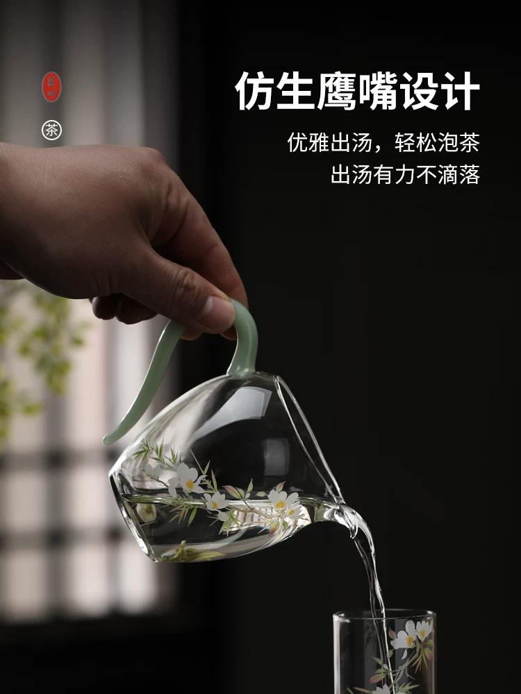 Cốc thủy tinh cao cấp, cốc trà đạo thương hiệu nổi tiếng, bộ chia trà thủy tinh borosilicate cao cấp, phụ kiện bộ trà, cốc chia trà chịu nhiệt