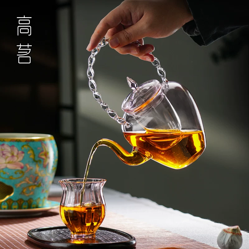 Ấm trà cao cấp mới năm 2025 dành cho nữ, bộ ấm trà tinh tế cho một người, bếp điện gốm nhỏ, ấm trà hiện đại sang trọng nhẹ nhàng dùng trong gia đình