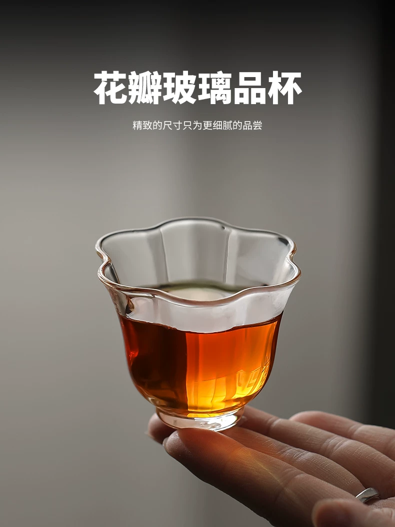 Tách trà hoa, tách trà thủy tinh nữ, tách thần nữ, tách đơn, tách trà nhỏ sáng tạo dùng cho khách, tách trà kiểu kungfu, tách trà có nắp
