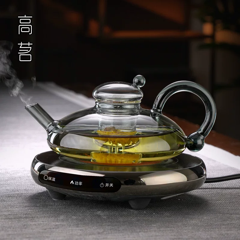 Bộ ấm trà điện gốm mini, nhỏ, mới, cao cấp, dùng cho một người, siêu nhỏ, mẫu mới 2025, bếp trà siêu mỏng.