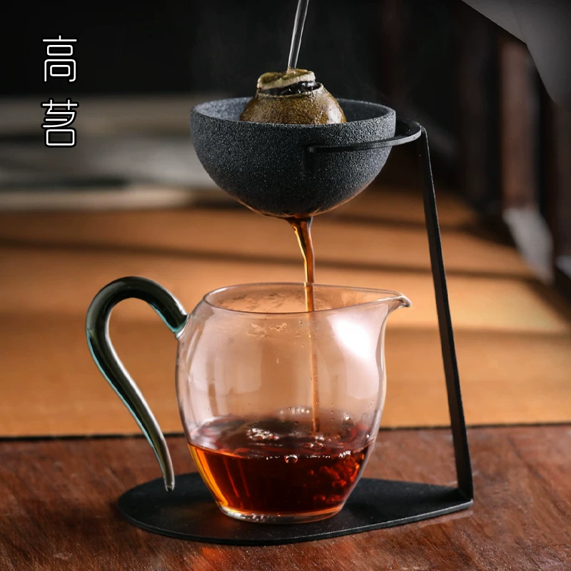 Bộ cốc thủy tinh có bộ lọc trà tích hợp, bộ lọc tách trà-nước, dụng cụ pha trà đặc biệt cho quýt xanh nhỏ, bộ lọc trà cao cấp.