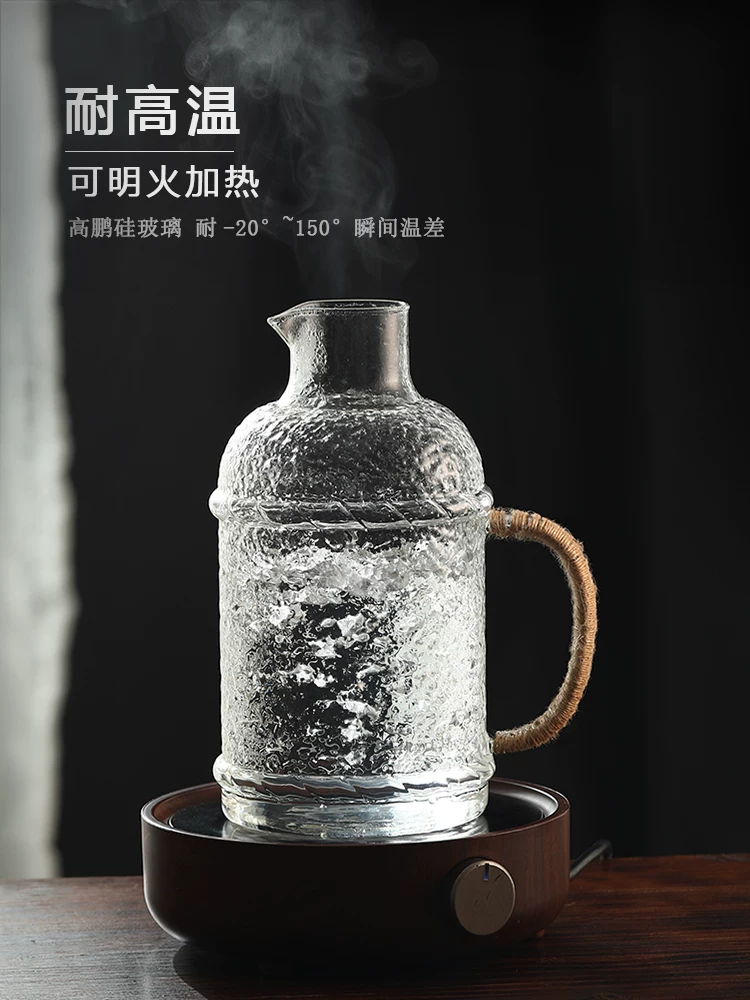 Bình nước chanh dung tích lớn chịu nhiệt cao, ấm thủy tinh dùng trong gia đình, ấm trà retro pha lạnh.