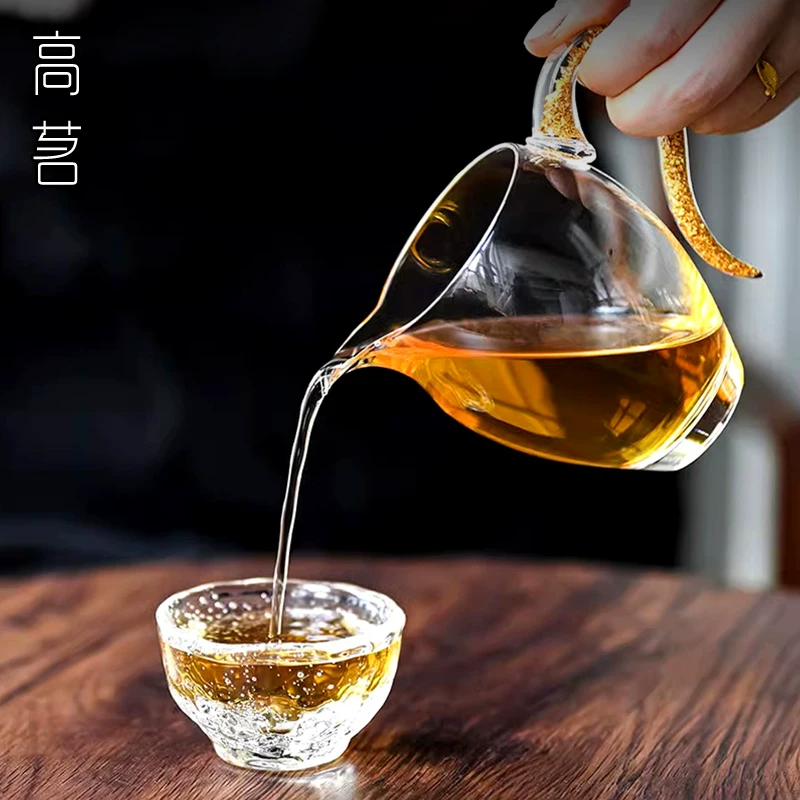 Ly chia trà pha lê cao cấp, mẫu mới 2025, trong suốt, sang trọng, dày dặn, chịu nhiệt cao