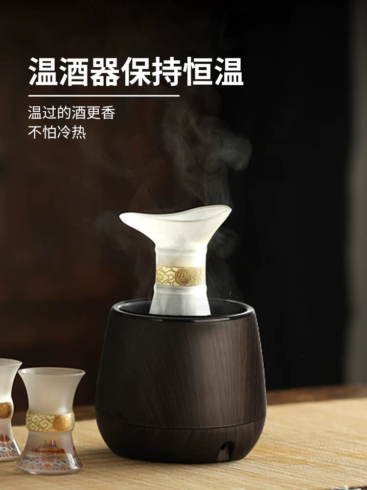 Bình đựng rượu thủy tinh, bộ rượu vang trắng, bộ rượu gia dụng phong cách Trung Hoa, ly rượu nhỏ tinh tế sang trọng nhẹ nhàng theo phong cách Trung Hoa, hộp quà cao cấp