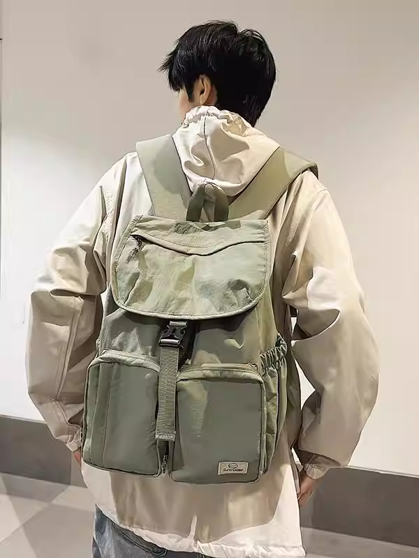 Ba lô nylon dành cho nữ, sức chứa lớn, túi đi học phong cách Hàn Quốc thông thường dành cho học sinh, giá trị ngoại hình cao, đa năng, ba lô du lịch thời trang đường phố