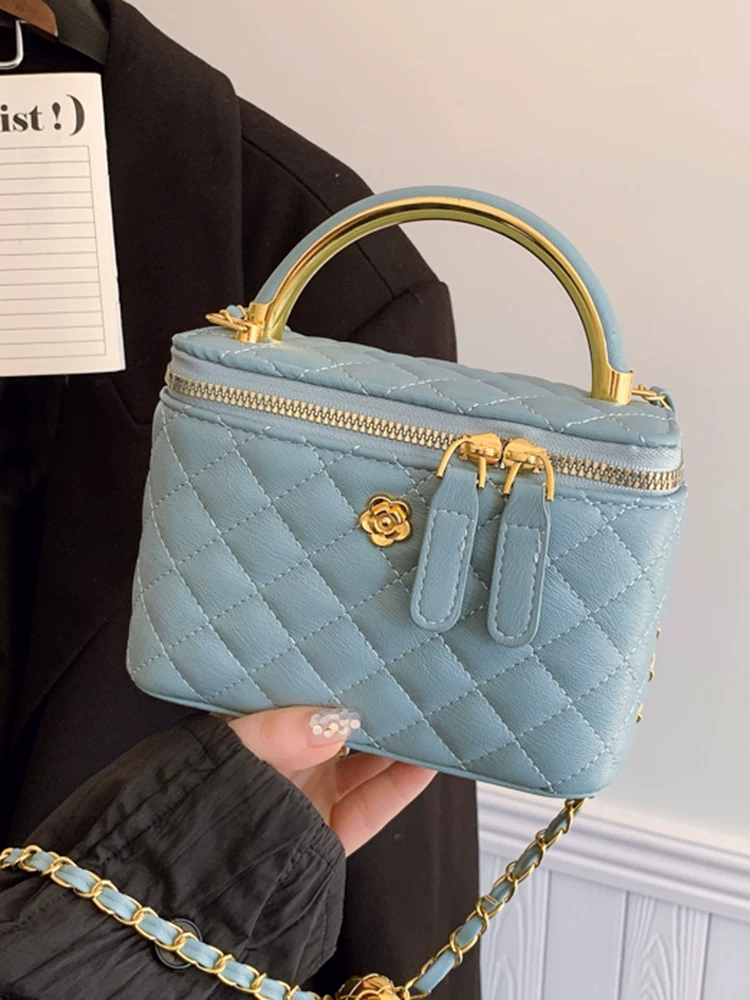 Túi đeo chéo nữ họa tiết kim cương, thiết kế độc đáo mùa xuân/hè 2025, túi đeo vai/chéo, túi đựng mỹ phẩm cao cấp.