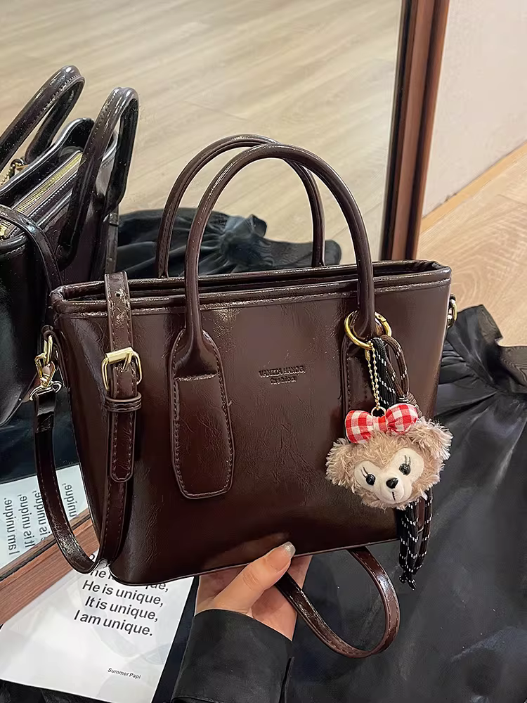 Túi xách nữ cỡ lớn, phong cách retro thu đông 2025, túi đeo chéo thời trang, túi xách đa năng đi làm và đi làm hàng ngày