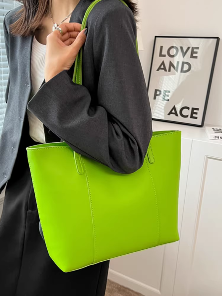 Túi xách nữ cỡ lớn kiểu mới 2025, túi xách tay cao cấp, túi đeo vai dành cho sinh viên, túi tote đi làm