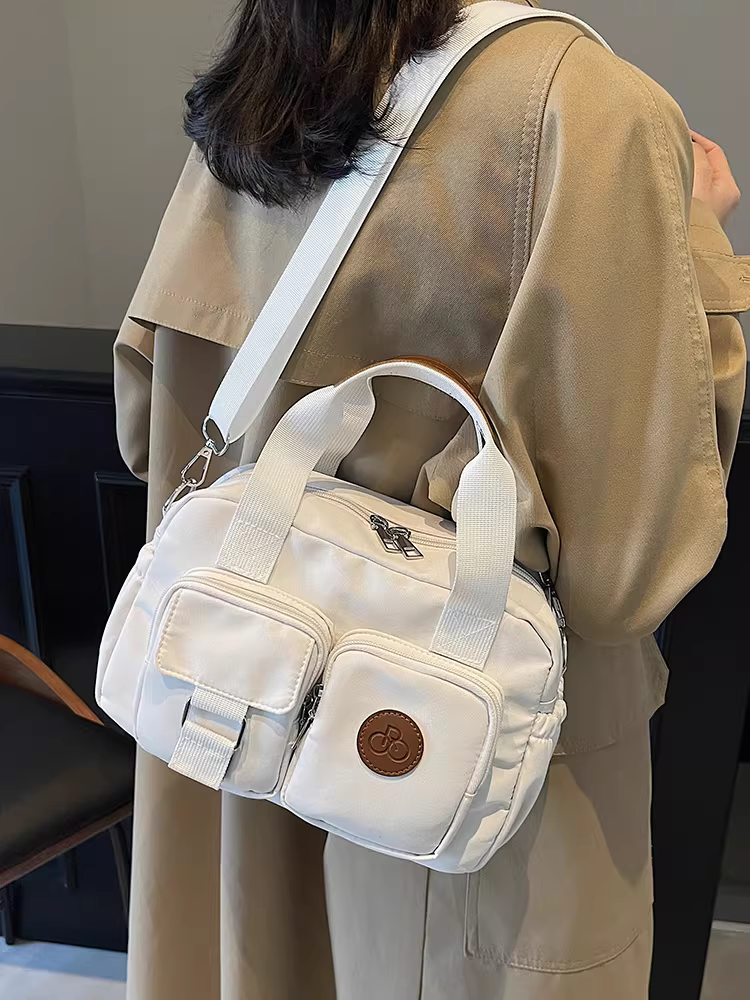 Túi vải canvas nữ, dung tích lớn, mẫu mới thu đông 2025, túi đeo chéo đa năng, túi tote giản dị đi làm và đi làm, túi gối.