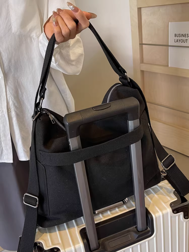 Túi tote nữ 2025 mẫu mới, balo đi làm cỡ lớn đa năng, chất liệu canvas, thời trang, balo du lịch