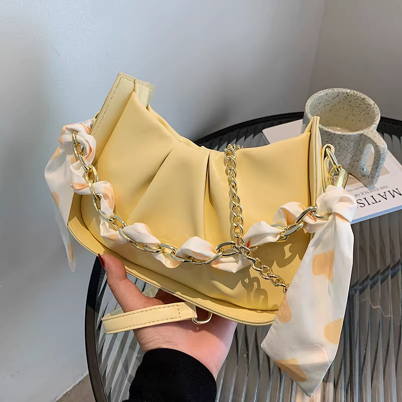 Túi nhỏ thời thượng dành cho nữ năm 2025, túi đeo chéo đa năng chất liệu cao cấp mới, túi đeo nách độc đáo kiểu mây.