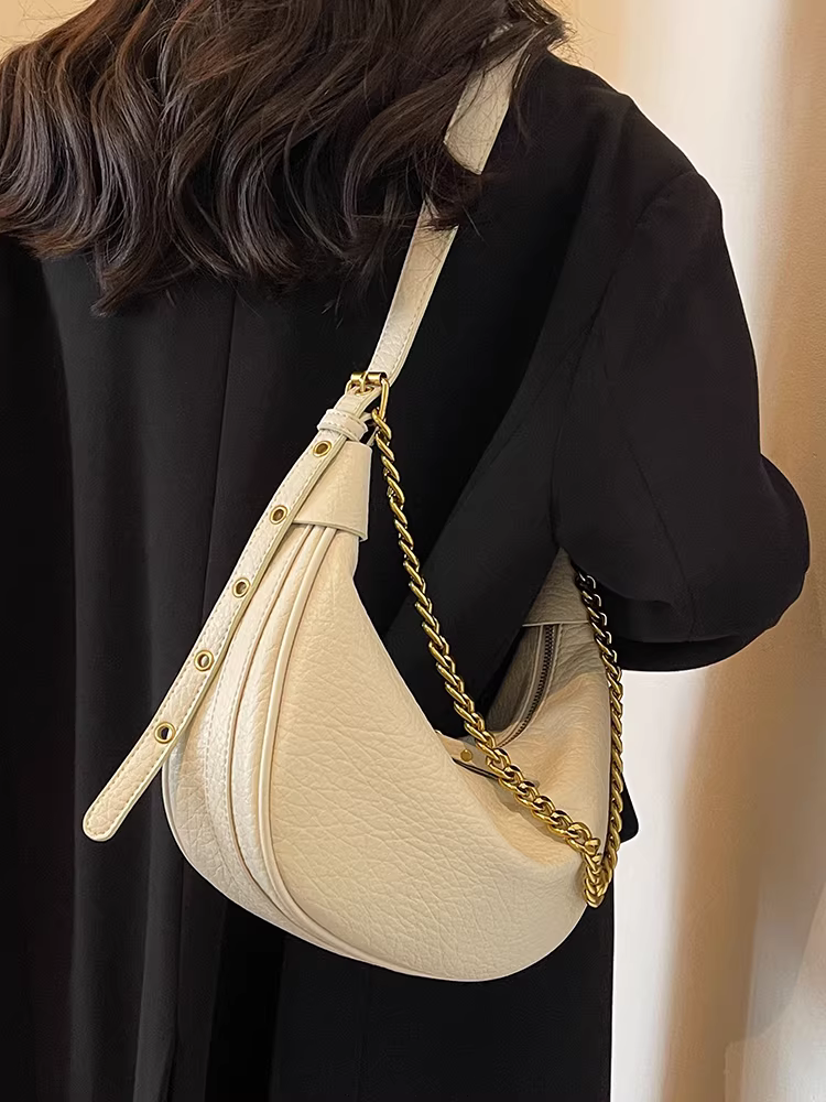 Túi xách nữ cỡ lớn 2025 chất liệu cao cấp độc đáo mùa thu đông đa năng đeo vai chéo dây xích kiểu bánh bao