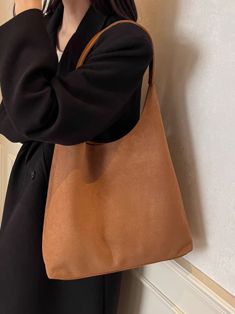 Túi đeo chéo nữ phong cách retro, dung tích lớn, mẫu mới thu đông 2025, túi đi chợ, túi tote đi làm cho mẹ