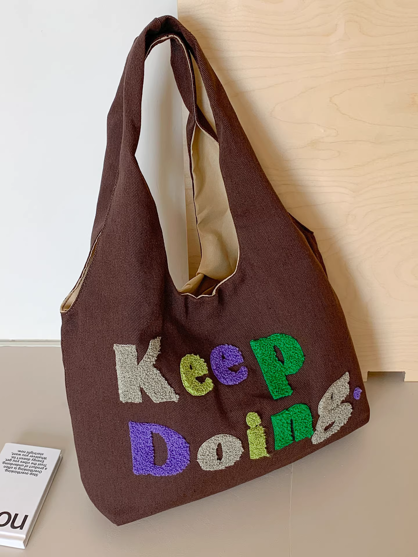 Túi vải bố nữ, dung tích lớn, mẫu mới thu đông 2025, đa năng, đeo vai, đi chợ, túi tote học sinh đi học.