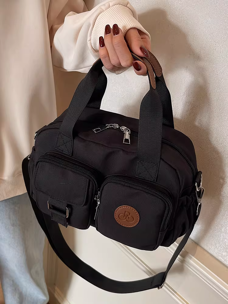 Túi vải canvas nữ, dung tích lớn, mẫu mới thu đông 2025, túi đeo chéo đa năng, túi tote giản dị đi làm và đi làm, túi gối.