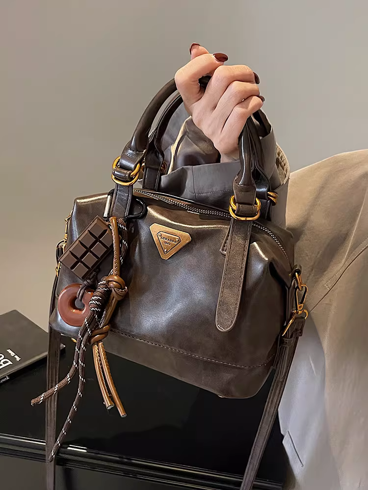 Túi xách nữ thời trang cao cấp, mẫu mới thu đông 2025, phong cách retro độc đáo, đa năng, đeo vai, đeo chéo
