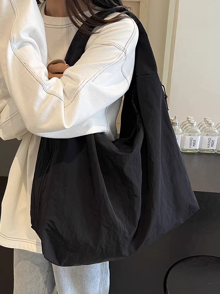 Túi vải bố nữ, dung tích lớn, mẫu mới thu đông 2025, túi đeo vai đi chợ, túi tote đi làm