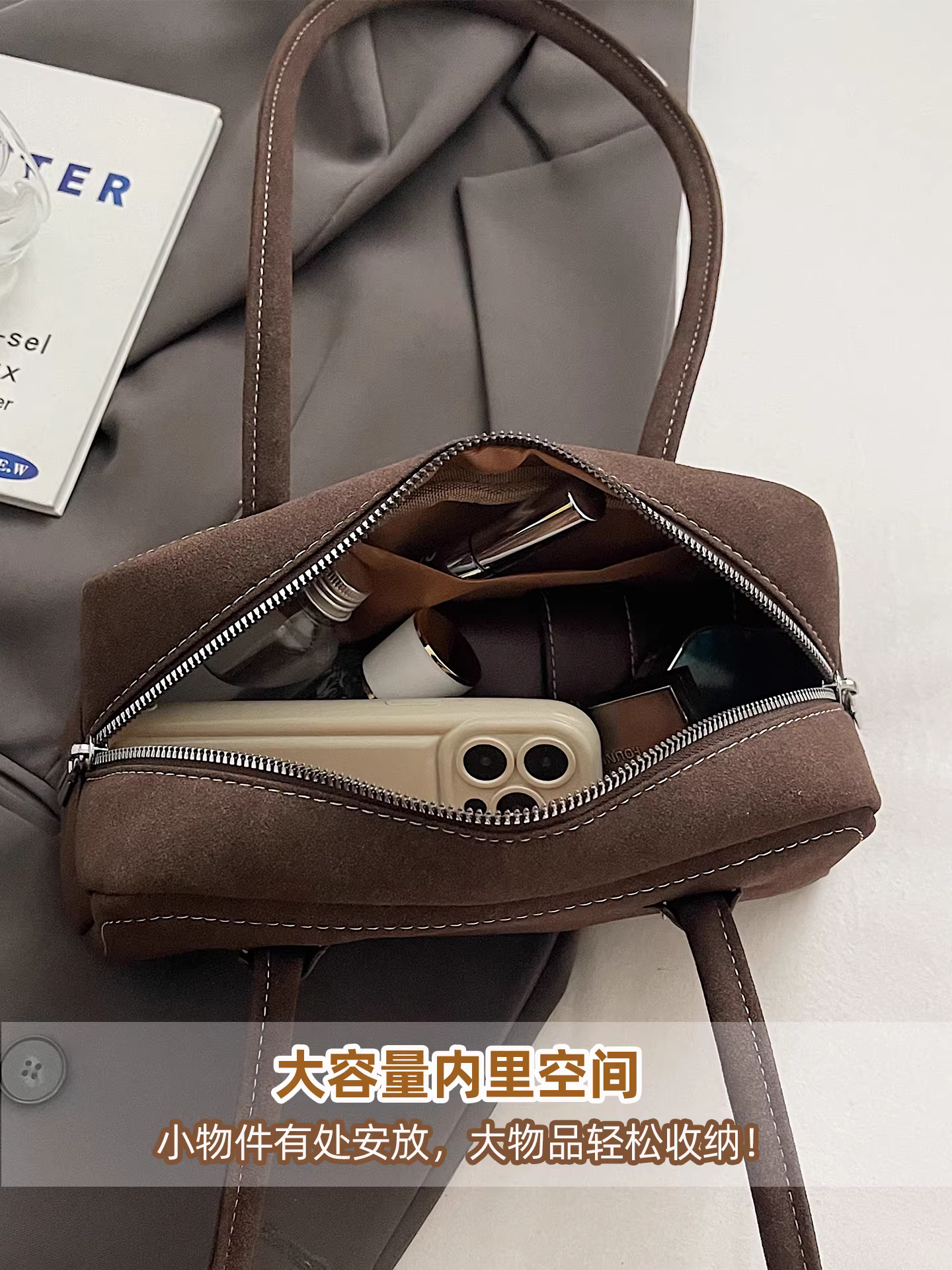 Túi đeo chéo nữ phong cách retro, dung tích lớn, mẫu mới thu đông 2025, túi đeo vai/nách, túi đựng đồ đi làm