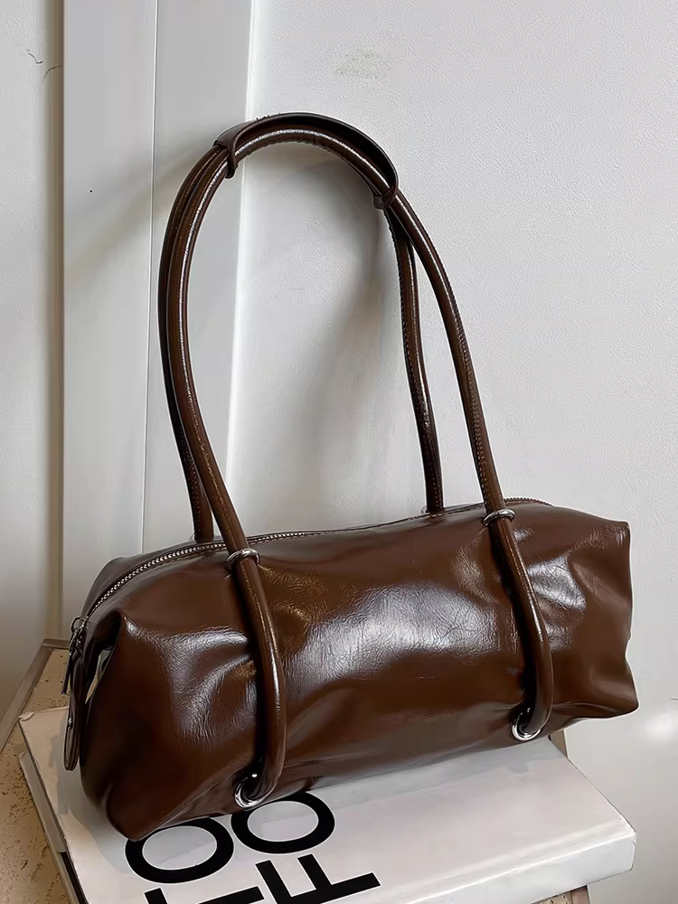 Túi đeo chéo nữ đi làm, dung tích lớn, thiết kế độc đáo thu đông 2025, kiểu dáng retro xếp ly đeo vai.