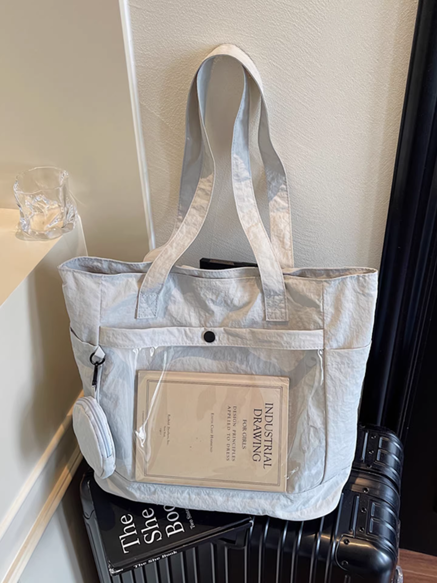 Túi vải canvas nữ, dung tích lớn, mẫu mới 2025, đa năng, đơn giản, đeo vai, túi tote học sinh đi học thường ngày.