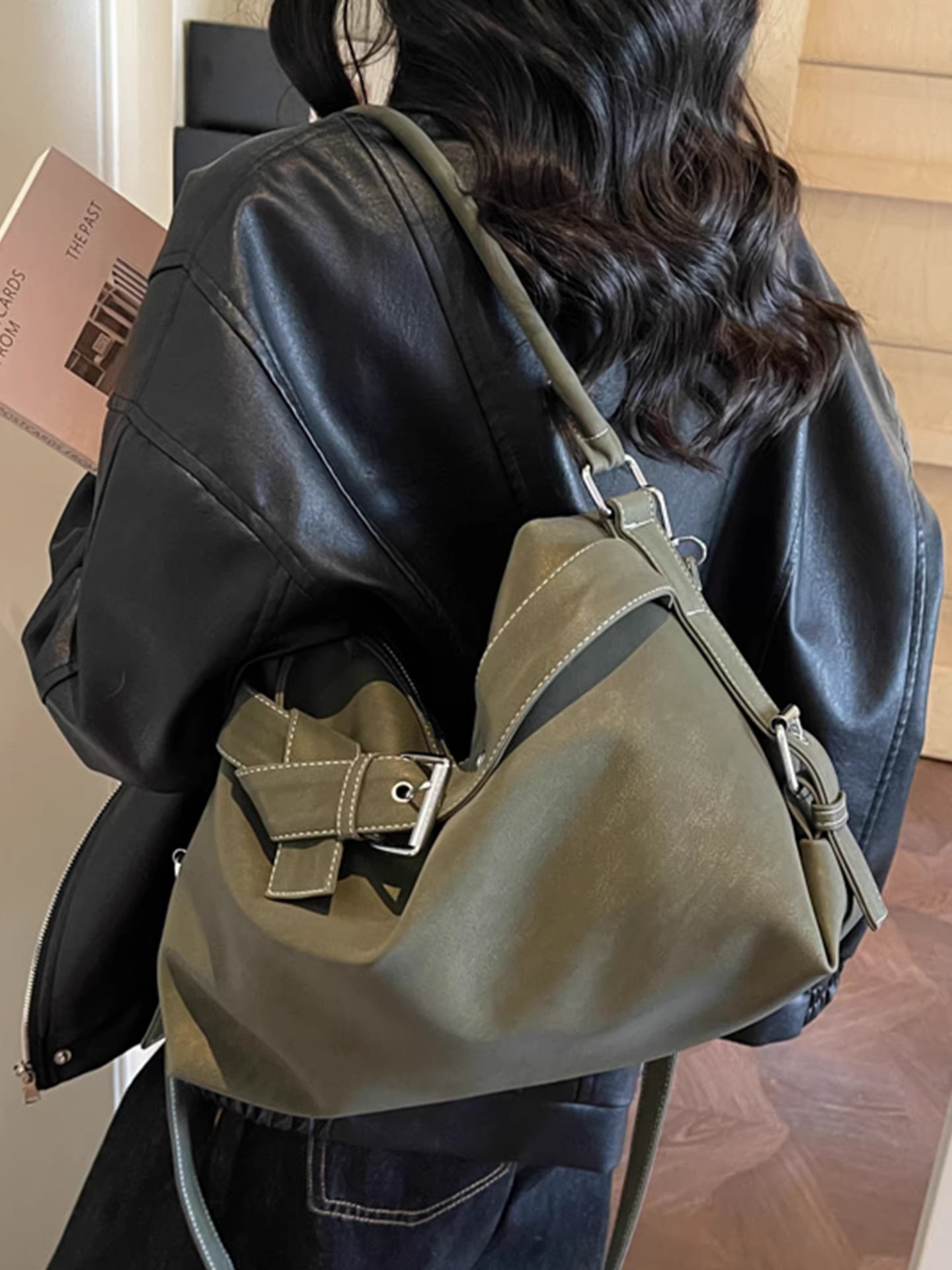 Túi xách nữ cỡ lớn, phong cách retro thu đông 2025, đa năng, đeo chéo, đeo vai, đeo nách, túi tote đi làm