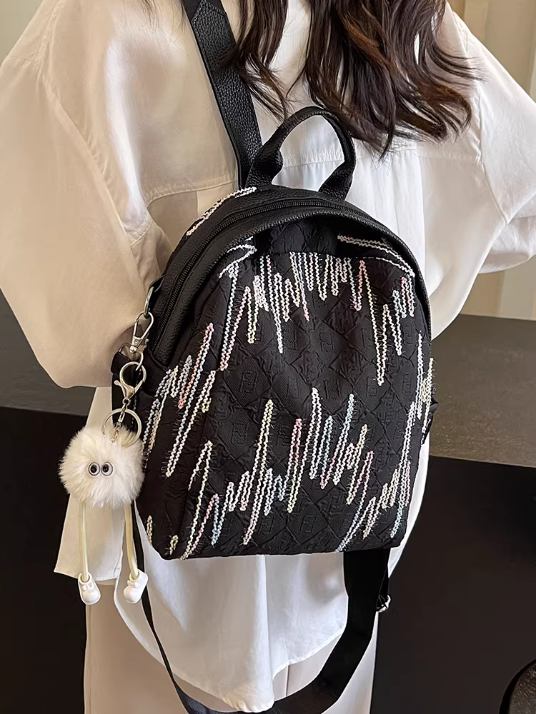 Ba lô nữ 2025 kiểu mới, ba lô du lịch dung tích lớn đa năng, túi đeo chéo học sinh, túi xách cao cấp