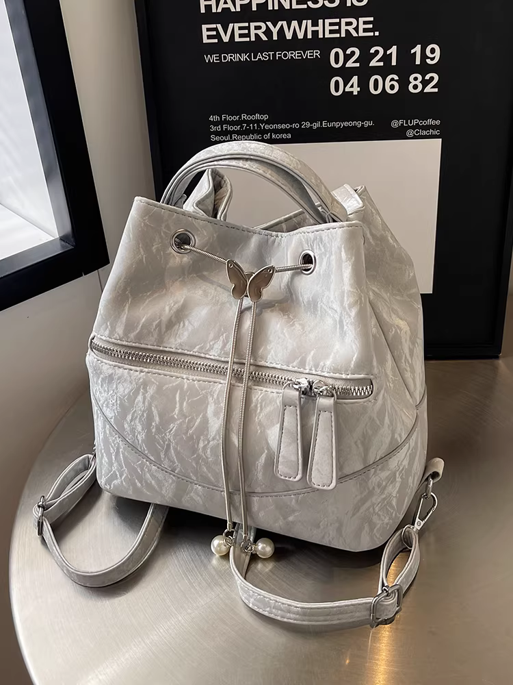 Ba lô nữ thời trang mới 2025 thiết kế độc đáo, túi đeo vai đa năng, balo đi học nhẹ, balo du lịch