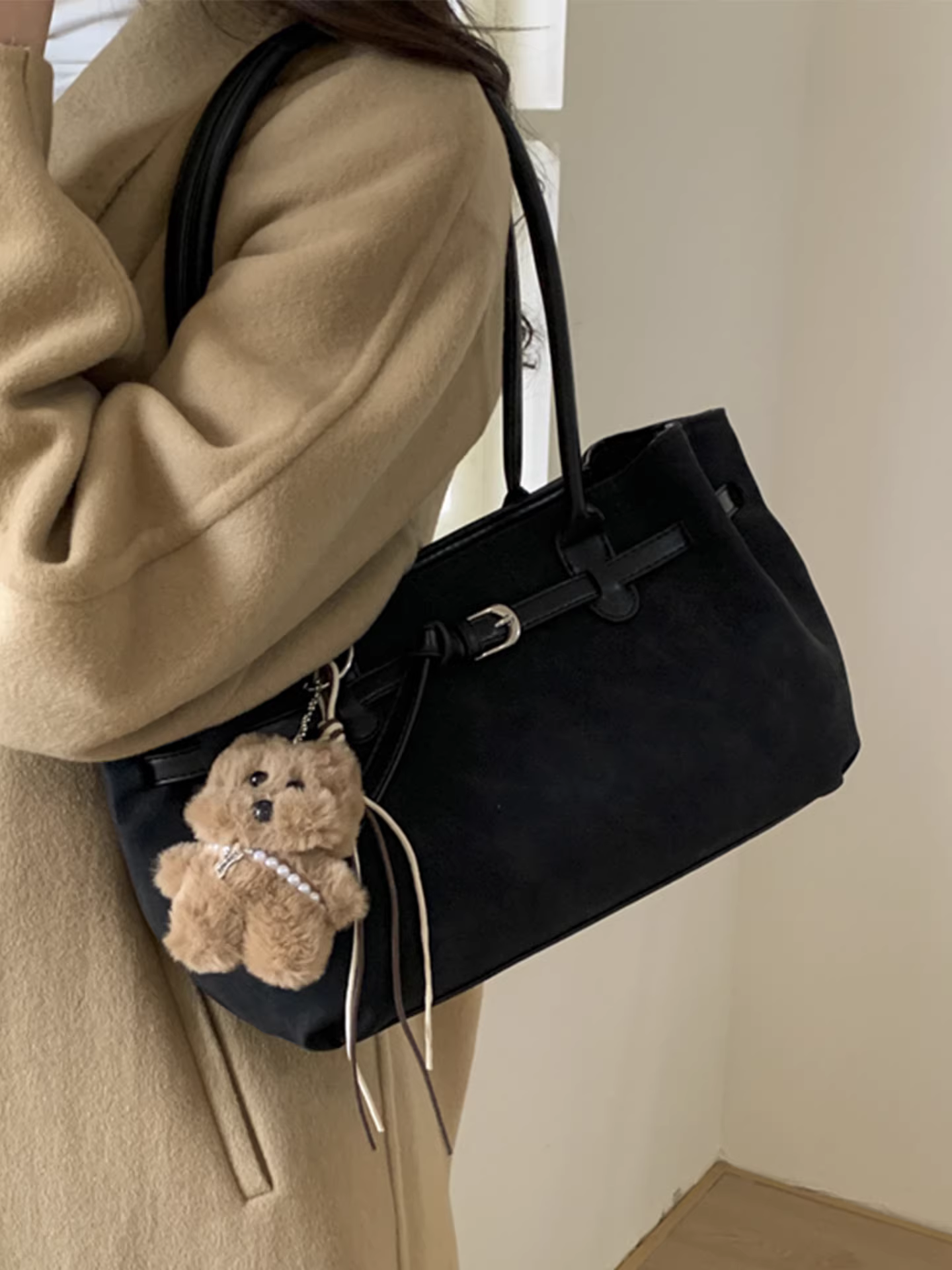 Túi xách nữ cỡ lớn, phong cách retro thu đông 2025, kiểu dáng mới, đeo vai/nách, túi tote đi làm/thường ngày