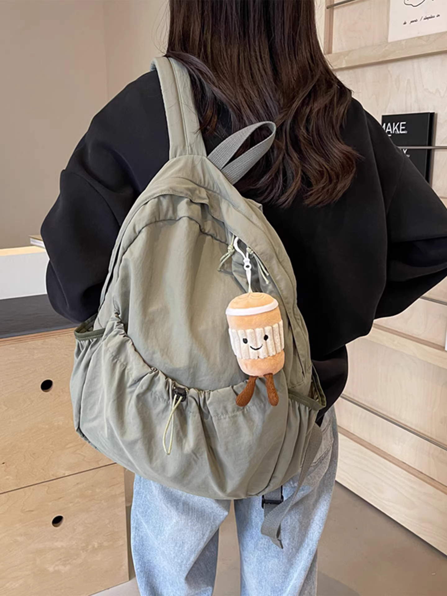 Ba lô du lịch siêu nhẹ kiểu mới 2025, chất liệu nylon chống nước, balo nữ sinh, balo nữ đại học