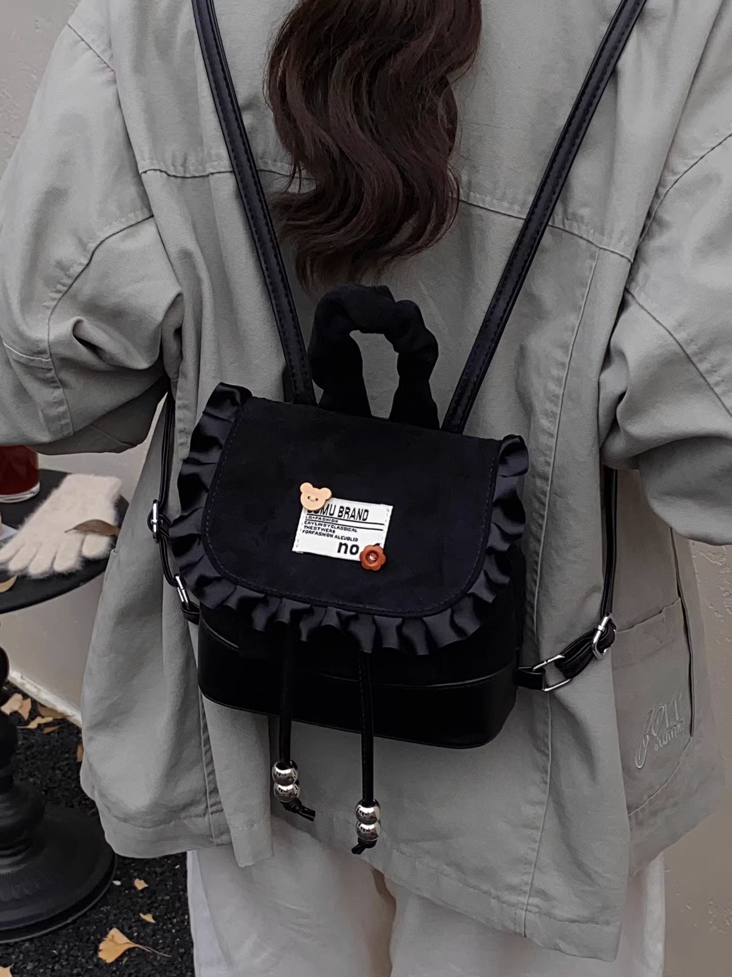 Ba lô cổ điển mờ họa tiết da báo dành cho nữ, thiết kế độc đáo thời trang, túi đi học dành cho học sinh, ba lô du lịch thời trang đường phố