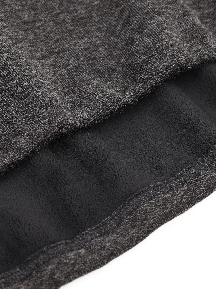 KEN STUDIO Áo len có mũ trùm đầu kiểu dáng giản dị mùa thu đông mới dành cho nữ, có lót lông cừu và dày dặn, áo khoác dáng rộng