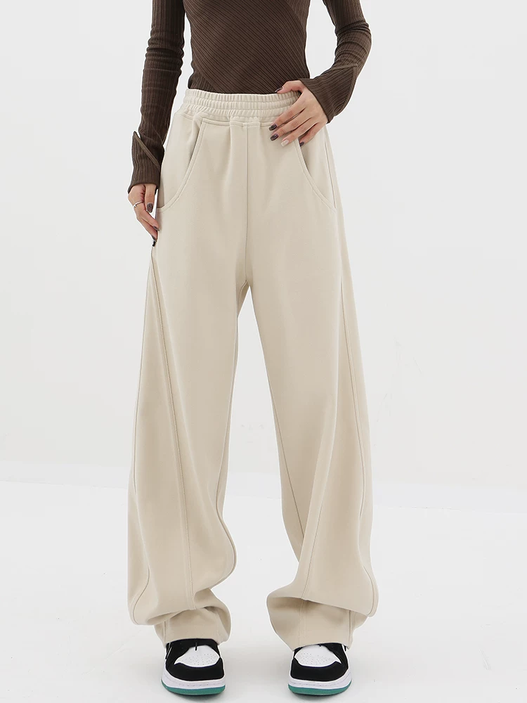 KEN STUDIO màu mơ mùa thu đông quần thể thao mới quần thể thao nữ quần ống rộng quần âu quần chuối quần ma thuật