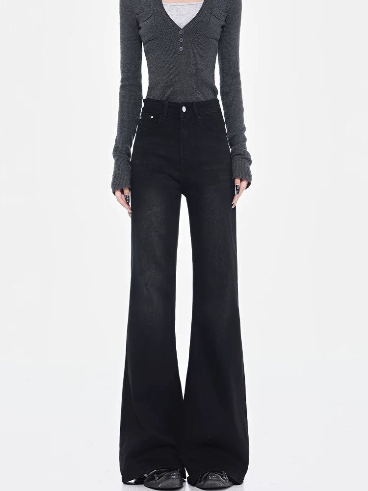 KEN STUDIO quần denim ống loe cạp cao mới giúp giảm béo và tăng chiều cao vào đầu mùa thu