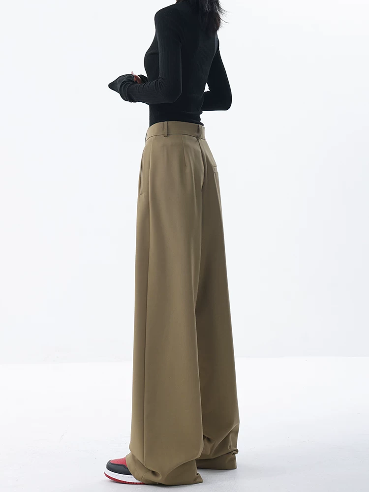 Quần âu dáng thẳng thiết kế nguyên bản của KEN STUDIO dành cho nữ, kiểu dáng xuân thu mới, quần dài dáng rộng và tôn dáng.