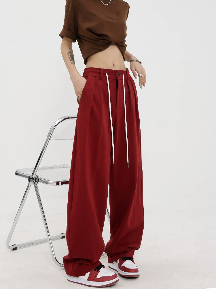 KEN STUDIO Xuân Thu Thiết kế nguyên bản Quần thể thao chuối Quần thẳng nữ Quần ống rộng Quần âu Quần tây