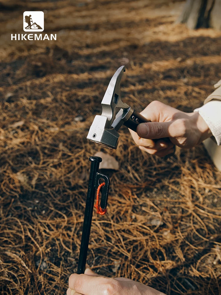 Búa đa năng ngoài trời, búa đóng cọc cắm trại, búa thép không gỉ, đầu đồng, dụng cụ rút đinh cắm trại, mở nắp chai, búa nhỏ