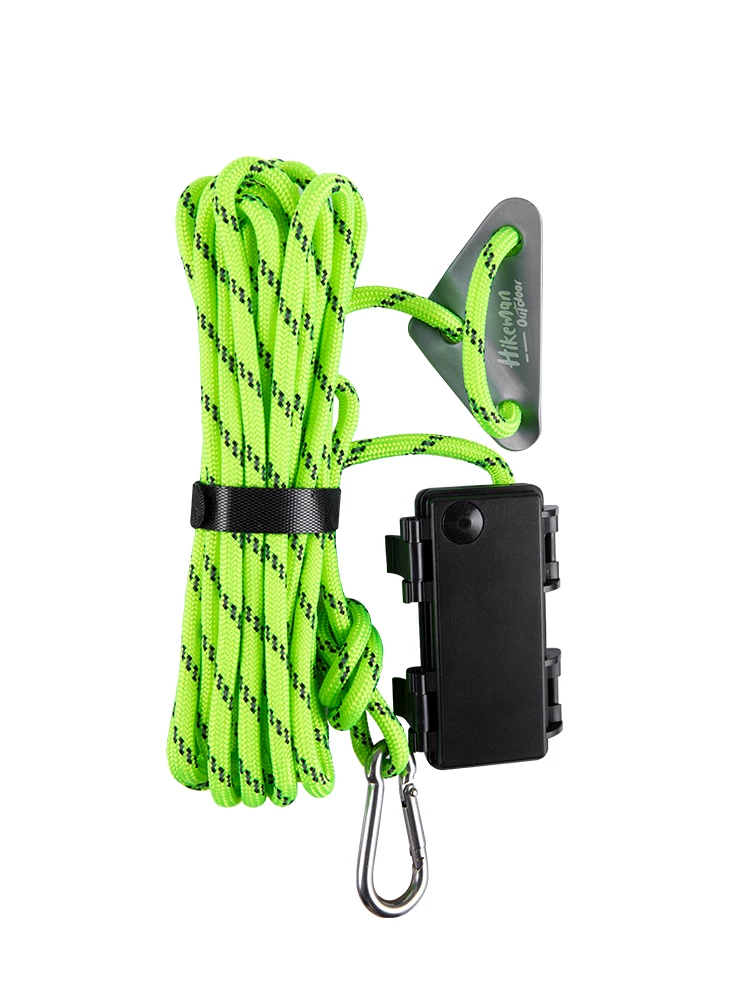 Đèn dây gió phát sáng ngoài trời Đèn cắm trại có mái che Dây chống gió Dây cảnh báo trang trí lều Đèn khí quyển Tuổi thọ pin cực dài