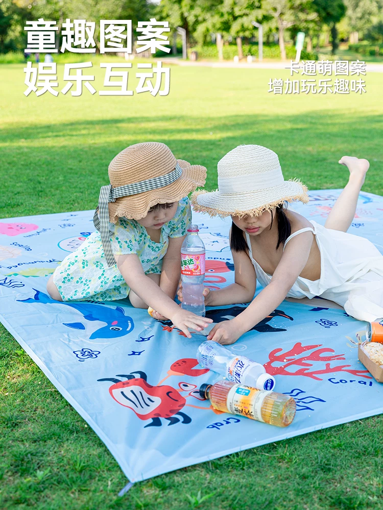 Thảm dã ngoại bỏ túi siêu nhẹ, vải trải đất chống ẩm mini di động ngoài trời dành cho trẻ em, thảm cỏ lễ hội âm nhạc