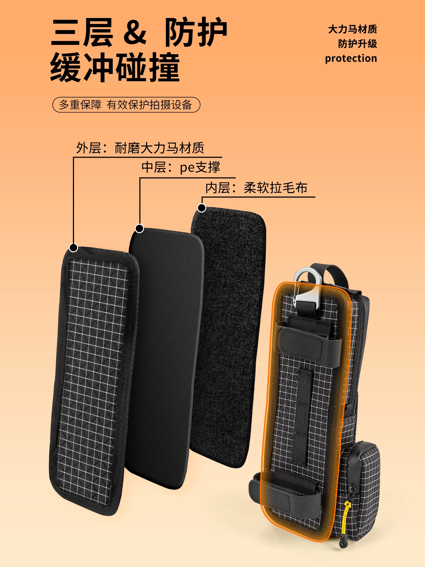 Túi đựng máy quay DJI Pocket 3 ngoài trời, túi đeo chéo, túi mở rộng, túi treo, chống rơi, dành cho chụp ảnh