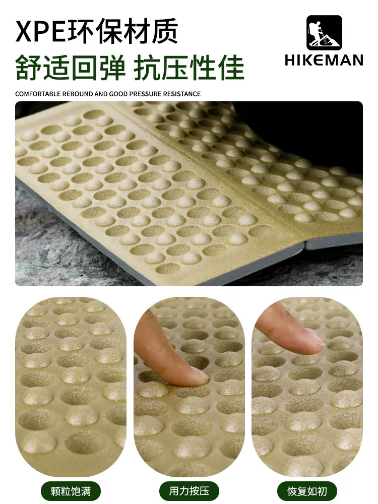 Thảm chống ẩm tổ trứng cắm trại ngoài trời, đệm ngồi có thể gập lại, thảm đựng trứng, thảm dã ngoại bằng màng nhôm, thảm trải đất dày dành cho một người, đệm mông.