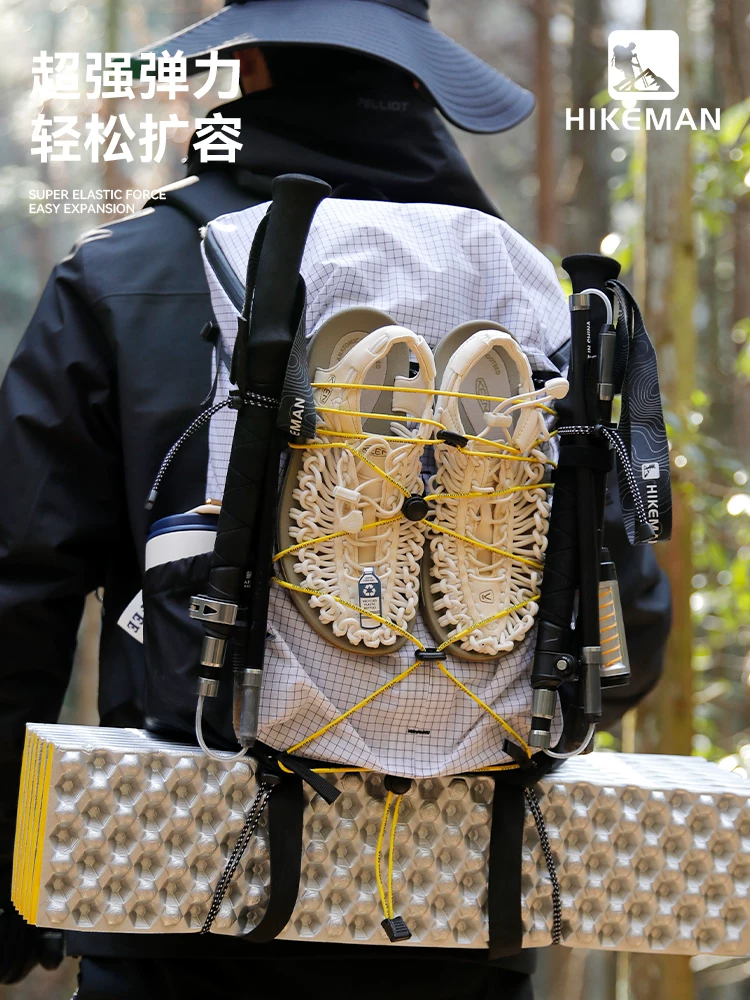 Túi đi bộ đường dài ngoài trời DIY sửa đổi mở rộng dây đàn hồi phản quang nhỏ hình đại bàng mặt trời ba lô mở rộng bên ngoài dây buộc