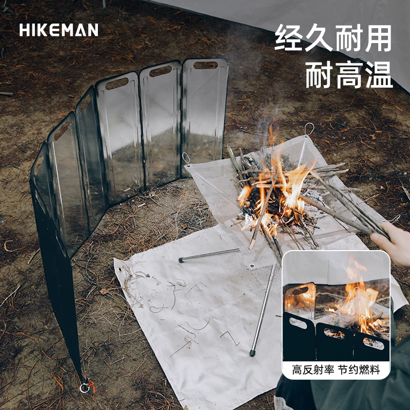 Tấm chắn gió cho bếp ngoài trời để cắm trại, bếp cassette, tấm che chắn gió cao và lớn, vỏ dạng màn gấp di động