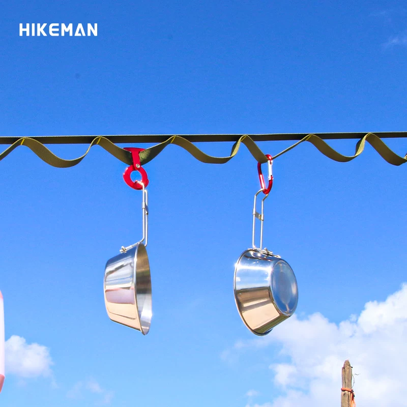 Khóa dây gió hợp kim nhôm đa năng ngoài trời hình chữ O, móc treo đèn lều cắm trại tự khóa