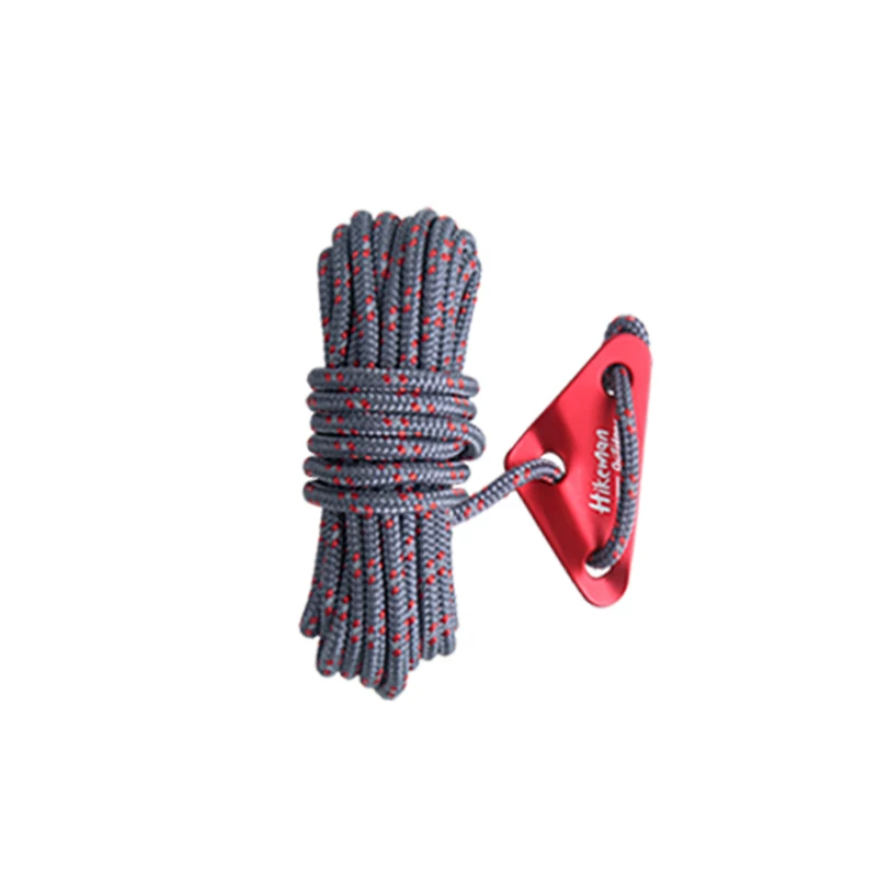 Dây buộc lều ngoài trời dày 6mm, chống gió, dùng để cố định mái che cắm trại, có phản quang, khóa điều chỉnh hình tam giác, dây kéo